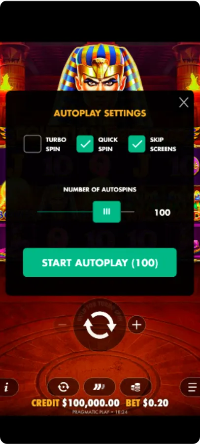 Select the number of rounds of Egyptian Fortunes